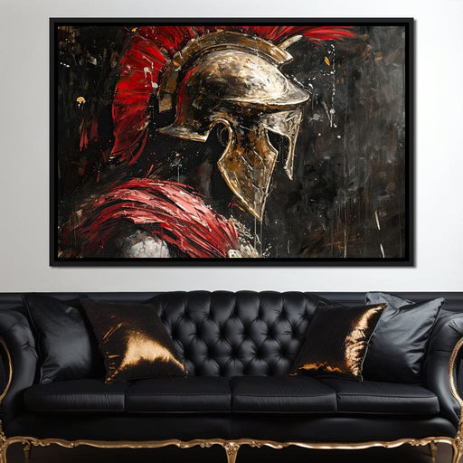 Spartan Solitude in Crimson Canvas Print