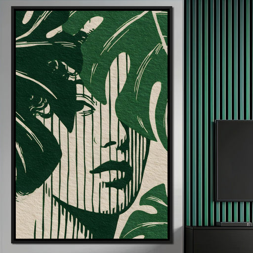 Botanical Shadow Portrait Canvas Print