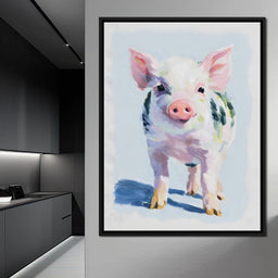 Farmhouse Pastel Piglet Charm - NicheCanvas