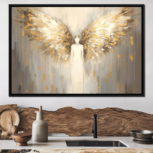 Heavenly Guardian Silhouette Canvas Print