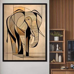 Majestic Geometric Elephant - NicheCanvas