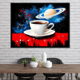Saturn Brew Cosmic Journey - NicheCanvas