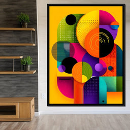 Vivid Geo Orbit Kaleidoscope - NicheCanvas