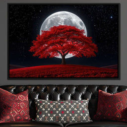 The Crimson Moon Tree - TooplesArt - NicheCanvas