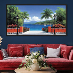 Tranquil Island Gateway Scene - NicheCanvas