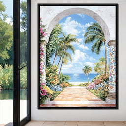 Tropical Archway Escape - NicheCanvas