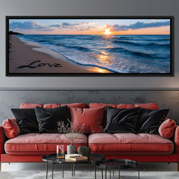 Sunset Shores Eternal Affection - NicheCanvas
