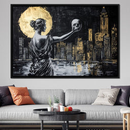 Golden Reflection Over the City - Wildrose Creations - NicheCanvas