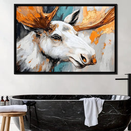 Moose Wilderness Strokes - NicheCanvas