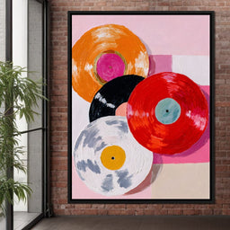 Retro Vinyl Color Spin Dance - NicheCanvas