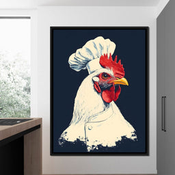 Chef Rooster Portrait - NicheCanvas