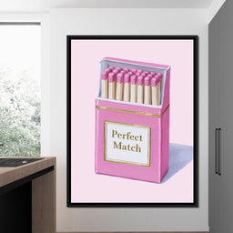 Perfect Match Pink Matchbox - NicheCanvas