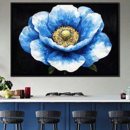 Petals of Sapphire Grace - NicheCanvas