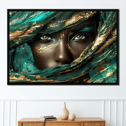 Emerald Gaze Gold Essence Canvas Print