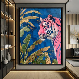Pink Tiger Tropical Majesty - NicheCanvas