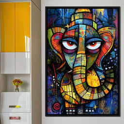 Prismatic Ganesha Portrait - NicheCanvas