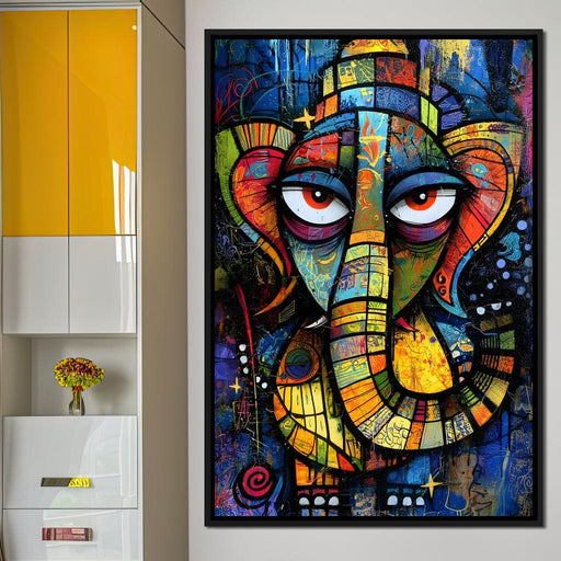 Prismatic Ganesha Portrait Canvas Print