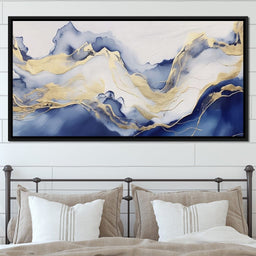 Sapphire Gold Mountain Flow - NicheCanvas