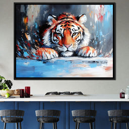 Majestic Tiger Brushstrokes - NicheCanvas