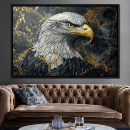 Majestic Eagle Golden Realm - NicheCanvas