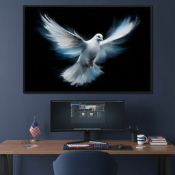 Ascending White Wing Motion - NicheCanvas