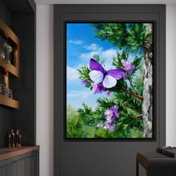 Butterfly Dance Among Blooms - NicheCanvas