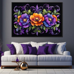 Floral Symphony Dreamscape - NicheCanvas