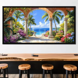 Mediterranean Paradise Vista - NicheCanvas