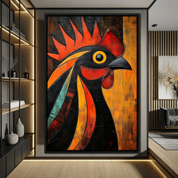 Rooster Radiance Symphony - NicheCanvas