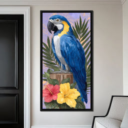 Tropical Parrot Gaze - NicheCanvas
