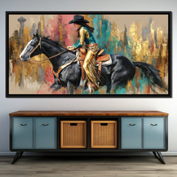 Galloping Western Gold Spirit - NicheCanvas