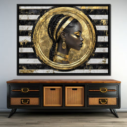 Golden Regal Afro Majesty - NicheCanvas