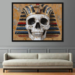Ancient Echoes Pharaoh Skull - Raven Blackwood - NicheCanvas
