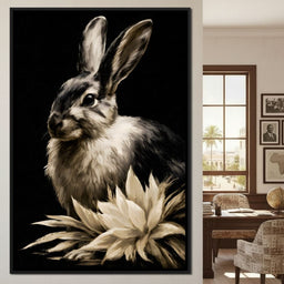 Quiet Contemplation Of The Wild Hare - NicheCanvas