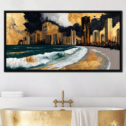 Gilded Towers Beyond The Tides - NicheCanvas