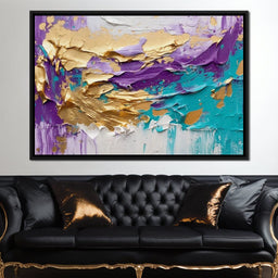 Opulent Oceanic Gold Fusion - NicheCanvas