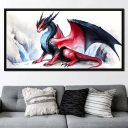 Dragon of Frozen Peaks - NicheCanvas