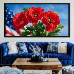 American Poppies in Bloom - NicheCanvas