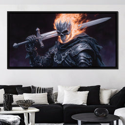 Flaming Skull Knight Sovereign - NicheCanvas