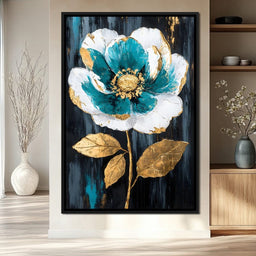 Golden Petal Repose - NicheCanvas