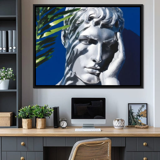 Classical Reverie Under Palm Canvas Print