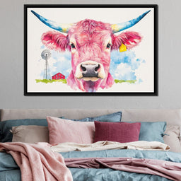 Meadows Pink Bull - NicheCanvas