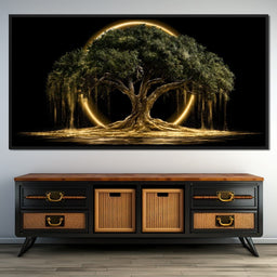 Ancient Tree Upon The Hollow Moon - NicheCanvas