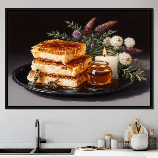 Golden Honeycombs Canvas Print