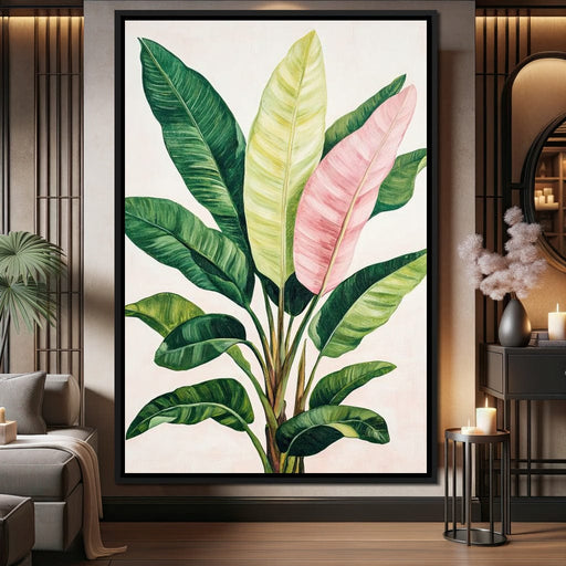 Tropical Leaf Symphony Canvas Print