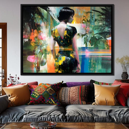 Tropical Garden Muse Portrait Canvas Print