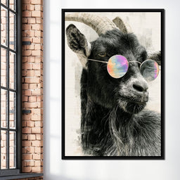 Stray Goat With A Painted Perspective - NicheCanvas