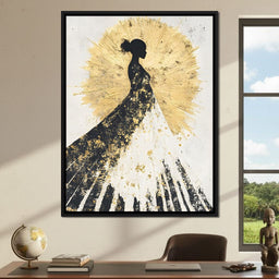 Golden Radiance Maternity Muse - NicheCanvas