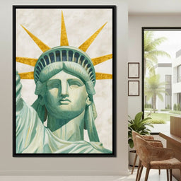 Liberty Crown Golden Rays - NicheCanvas