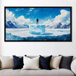 Solitude on Icy Summit - NicheCanvas